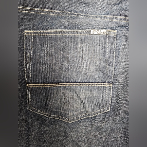 New Vintage Y2K G-Unit Spellout Blue Jeans 43X38 2006 Embroidered Baggy - Picture 3 of 16